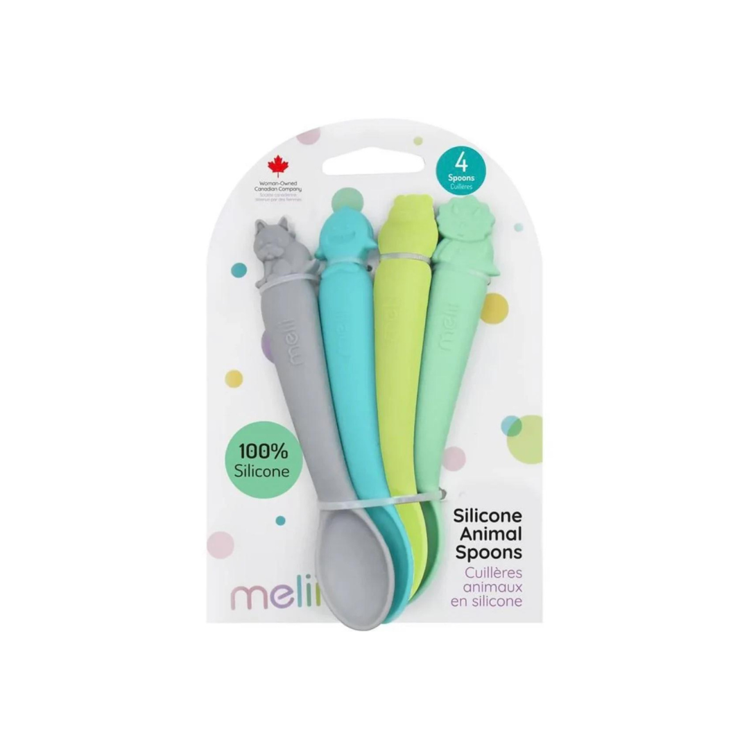 Pack de 4 cucharas de silicona Verde Melii