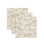 Pack de 3 Tutos Pequeños Jollein Animals Nougat (31x31 cm)