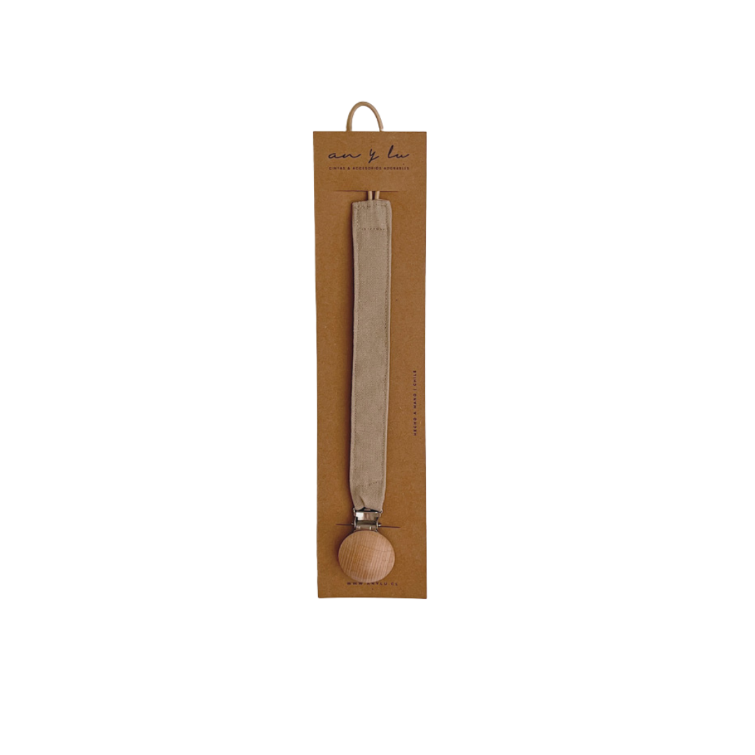 Porta Chupete Lino Beige An y Lu