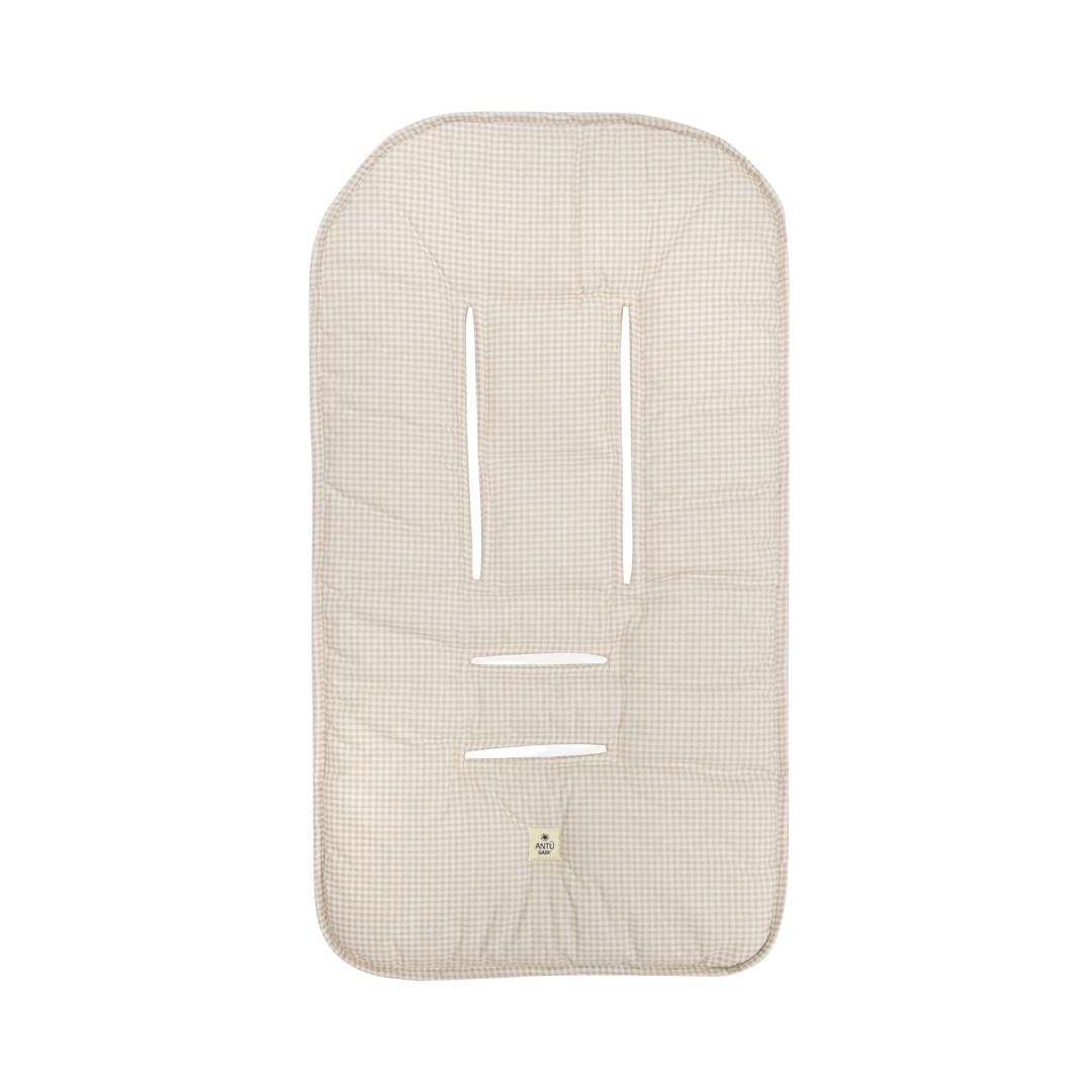 Protector acolchado para Coche Vichy pequeños Beige Antu Baby