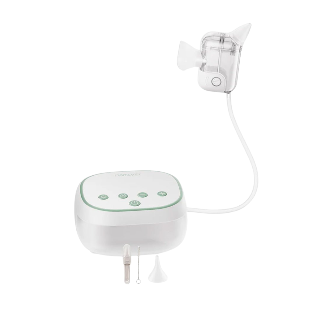 Aspirador Nasal Eléctrico 2 en 1 BreezyClear Pro Grado Hospitalario Momcozy
