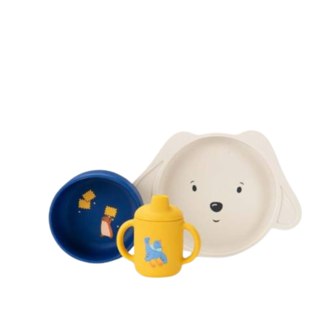 Set Vajilla silicona Puce & Pilou Moulin Roty