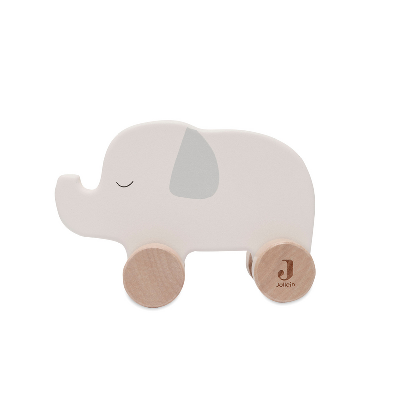 Juguete de Madera Elephant on Wheels Jollein