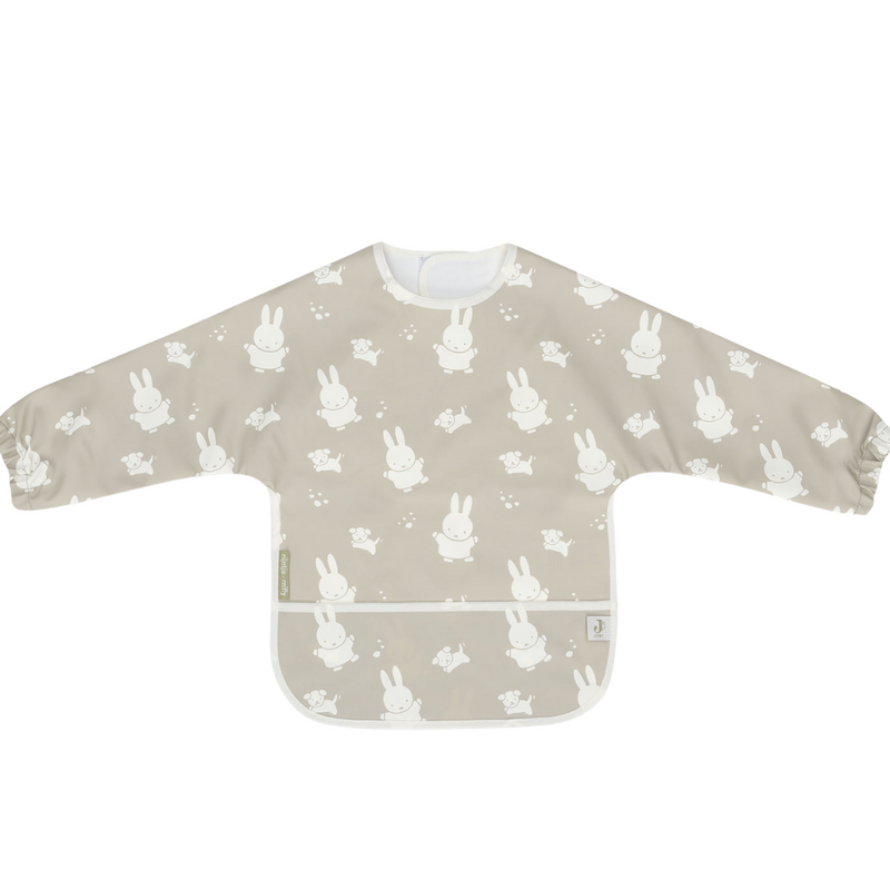 Babero manga larga Miffy&Snuffy Olive Green Jollein