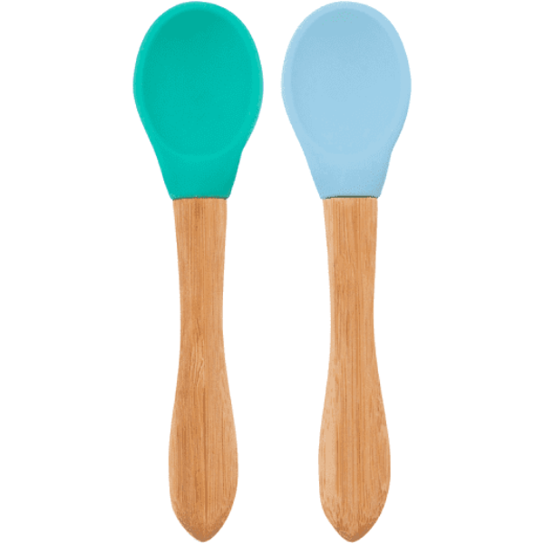 Set 2 Cucharas Celeste y Verde Minikoioi