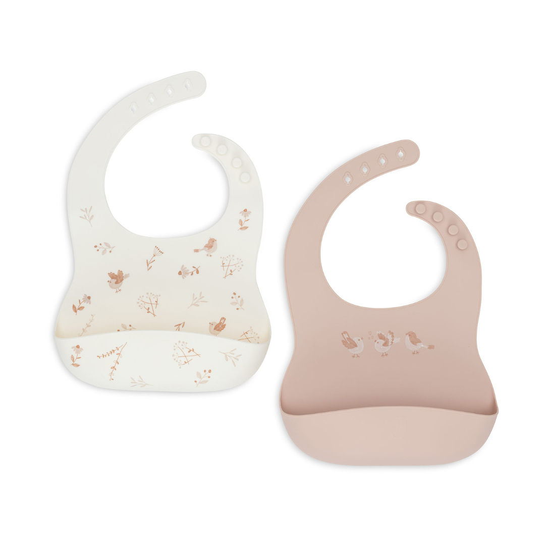 Pack 2 Baberos silicona  Lovely Birds Jollein
