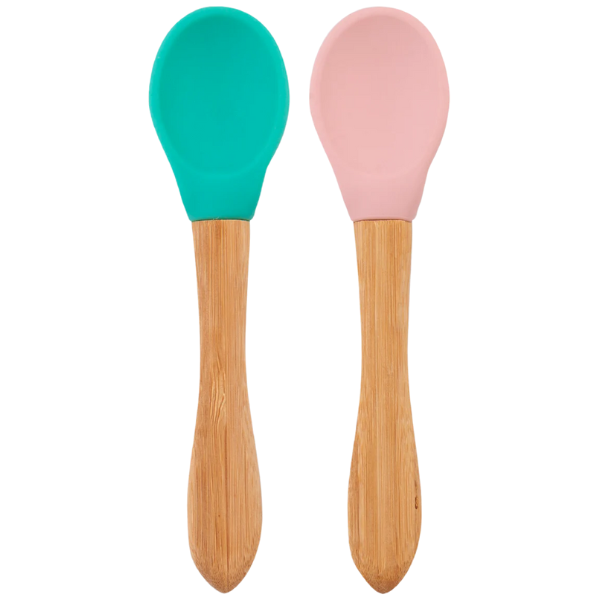 Set 2 Cucharas Rosa y Verde Minikoioi