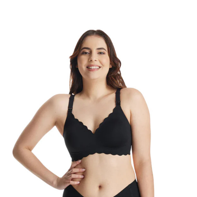 Sostén de lactancia Jelly Strip Negro Momcozy