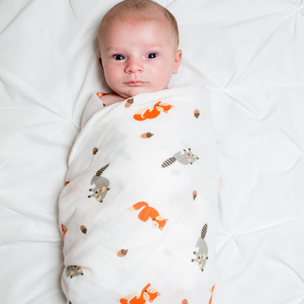 Swaddle Forest Friends Floral Lulujo
