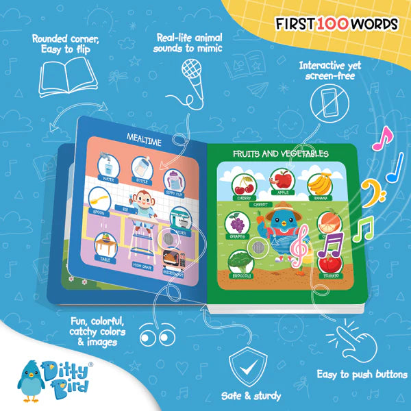 Libro Interactivo Musical First 100 Words Ditty Bird