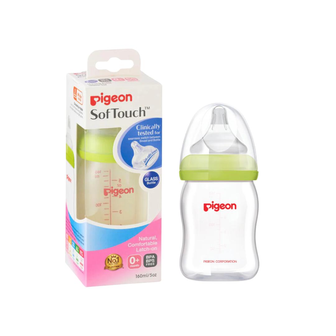Mamadera Anti-cólicos Softouch Vidrio 160 Ml Pigeon