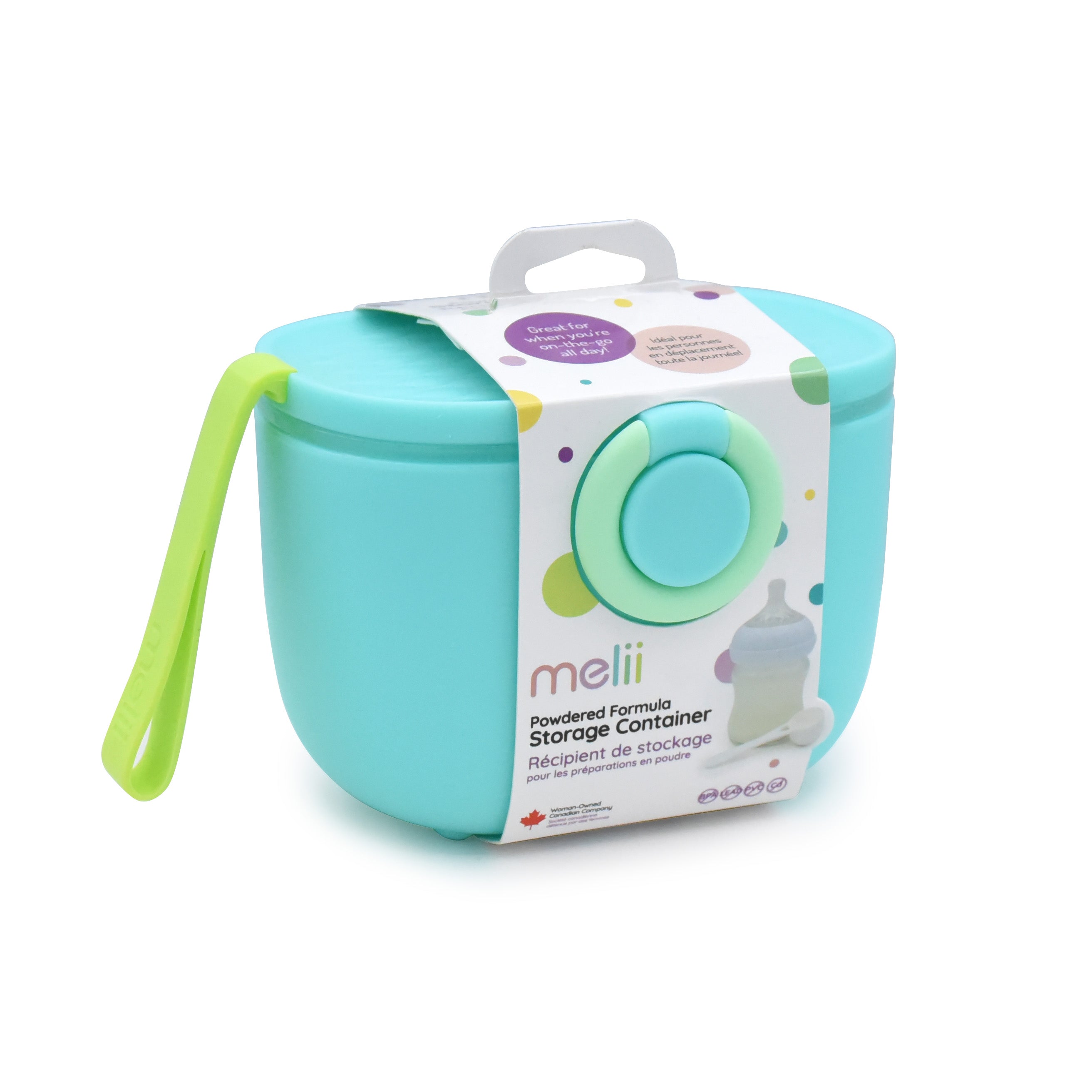 Contenedor para almacenar fórmula Celeste Melii