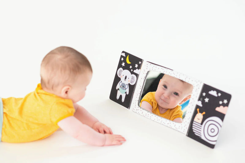 Espejo y Libro Tummy Time Blanco y Negro Taf Toys