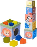 Cubo de encaje y formas Savannah Taf Toys