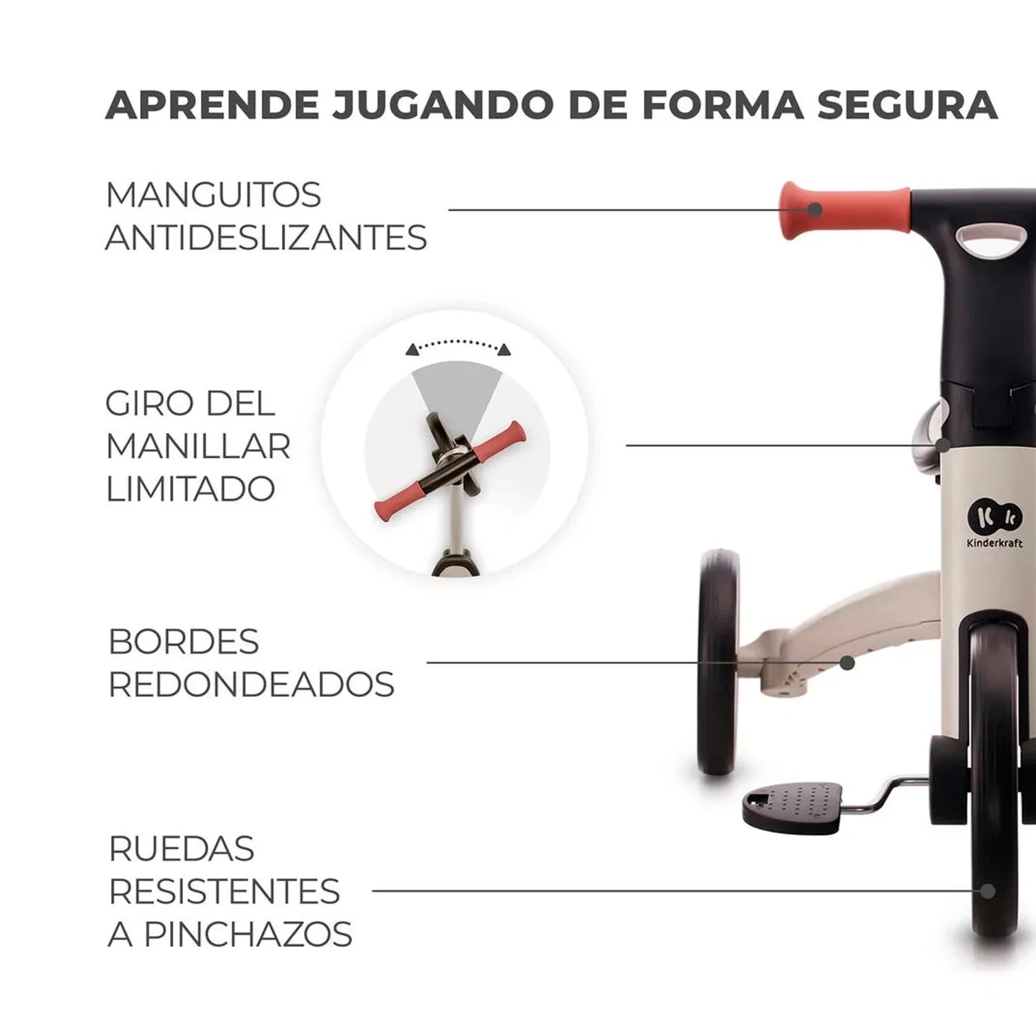 Triciclo 4Trike 3 en 1 Silver Grey Kinderkraft