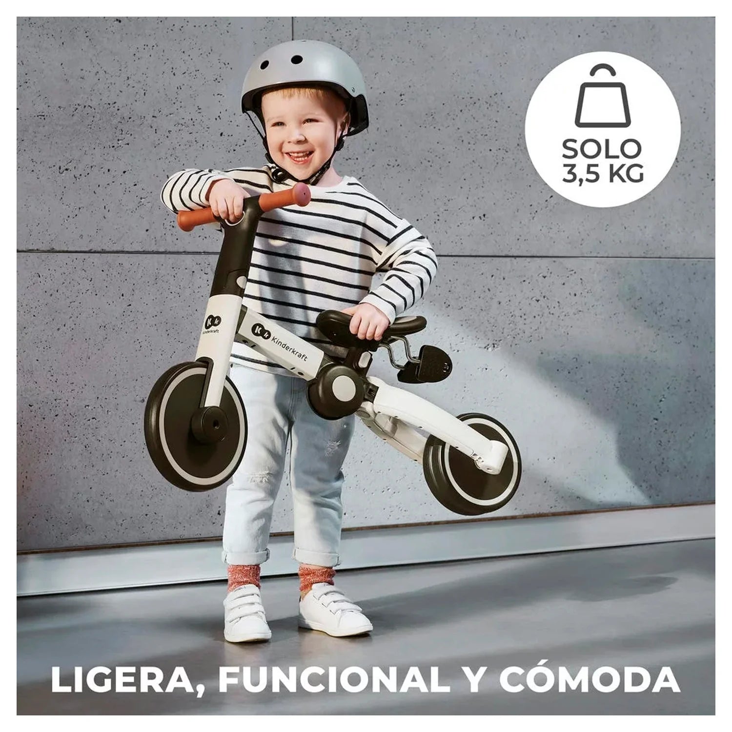 Triciclo 4Trike 3 en 1 Silver Grey Kinderkraft