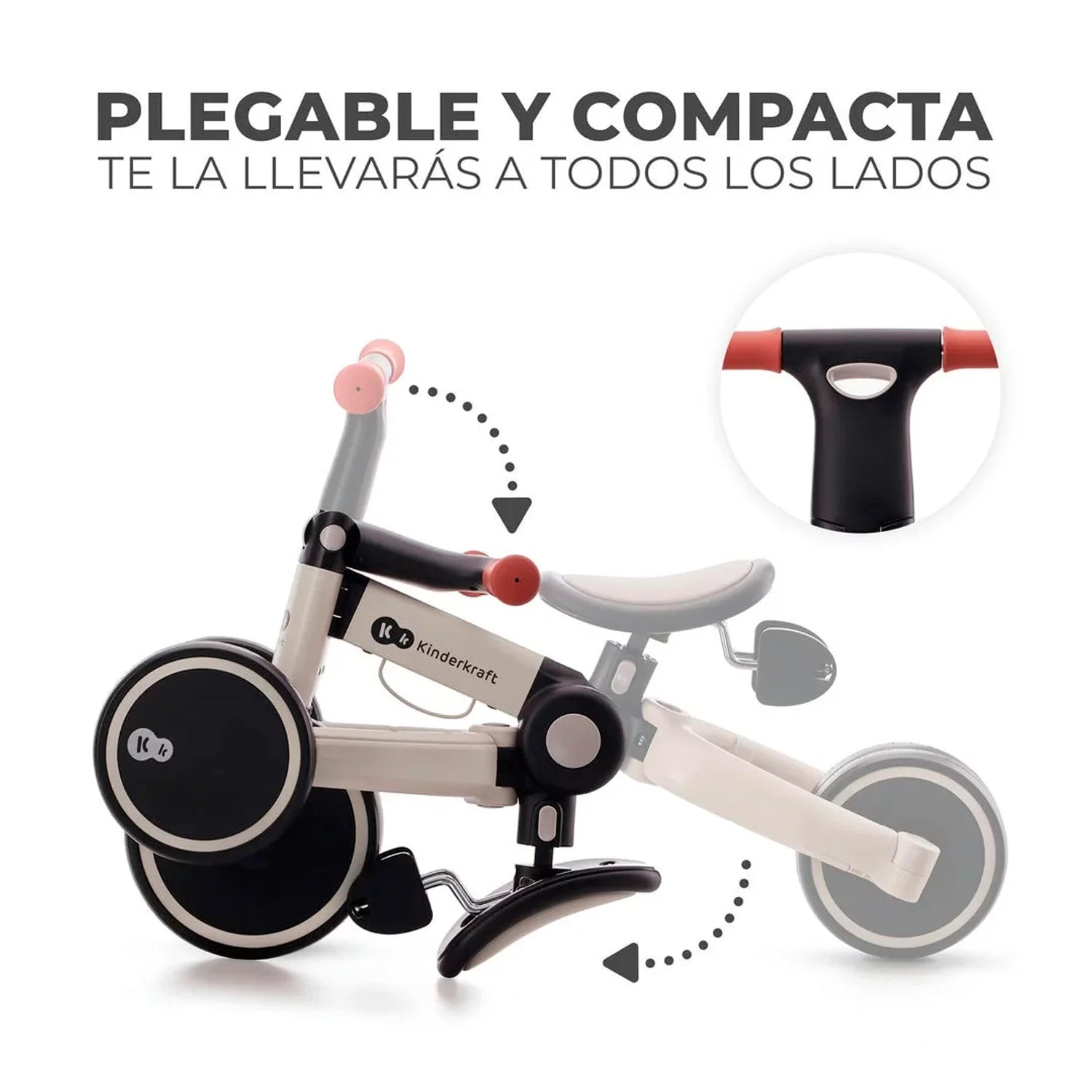 Triciclo 4Trike 3 en 1 Silver Grey Kinderkraft