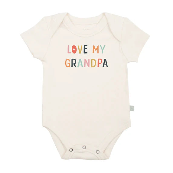 Body Manga Corta Frases Love Grandpa (0-3 meses) Finn and Emma