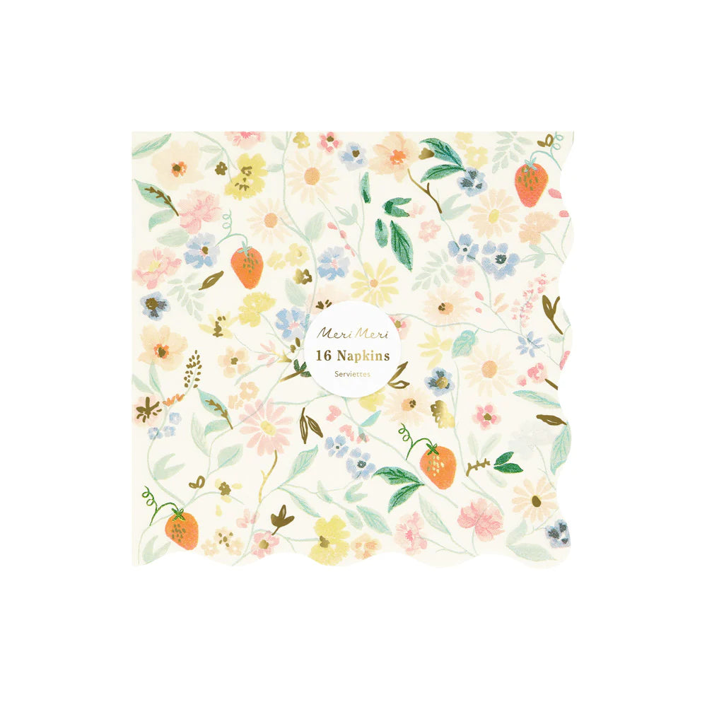 Servilletas flores elegantes grandes Meri Meri