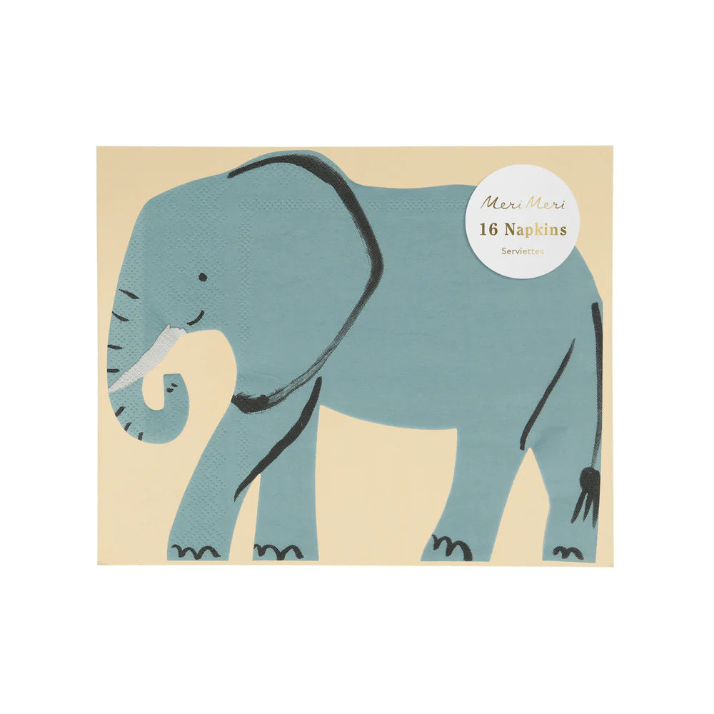 Servilletas con forma de elefante Meri Meri