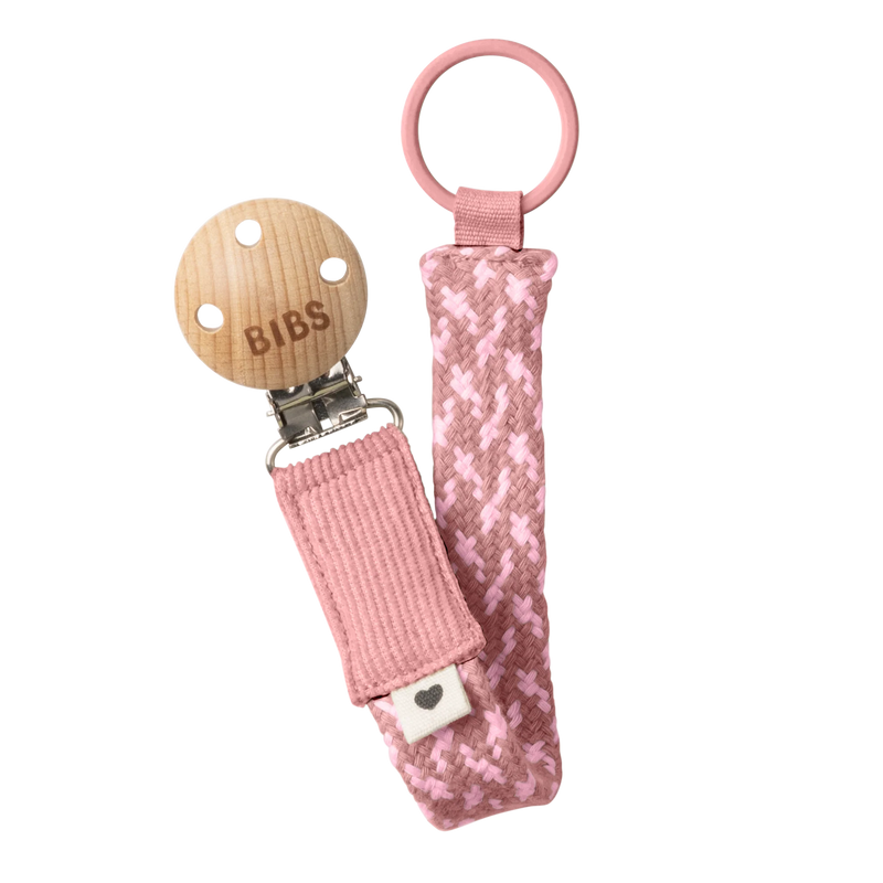 Porta Chupete Bibs Dusty Pink/Baby Pink