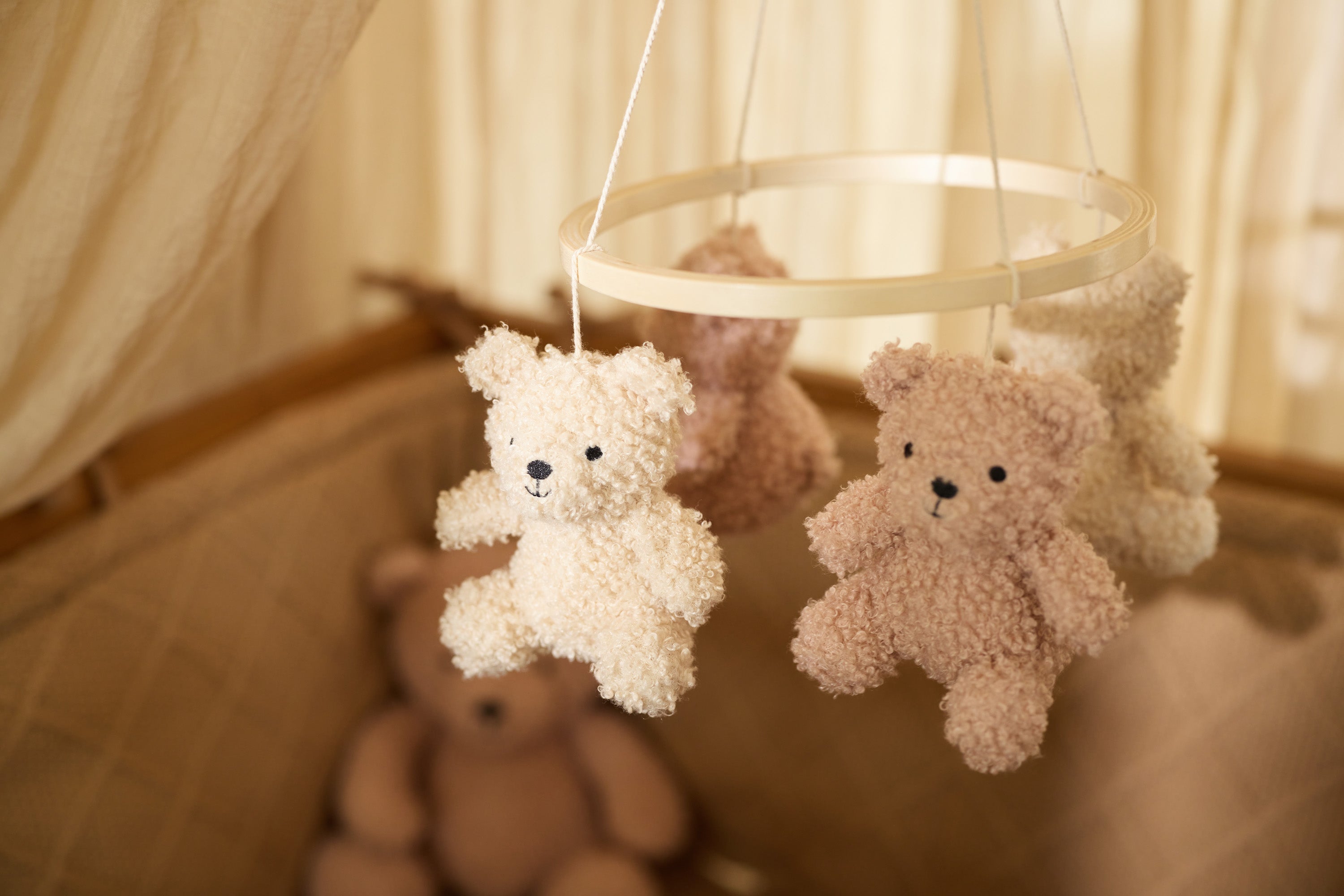 Móvil Teddy Bear Wild Rose/Natural Jollein