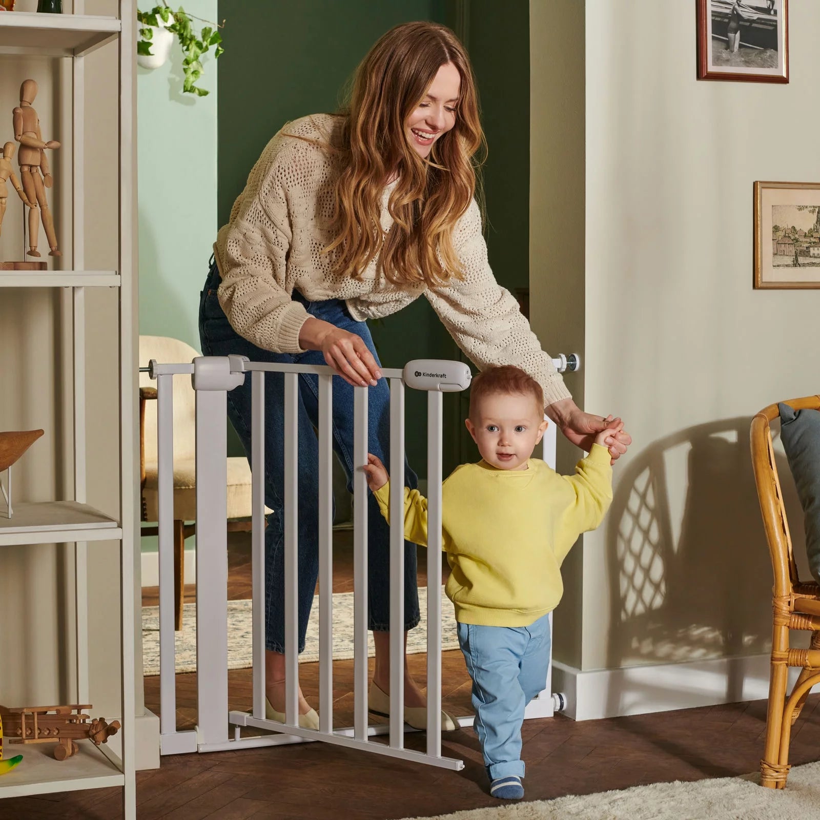 Puerta de Seguridad Lock & Go Wood Kinderkraft