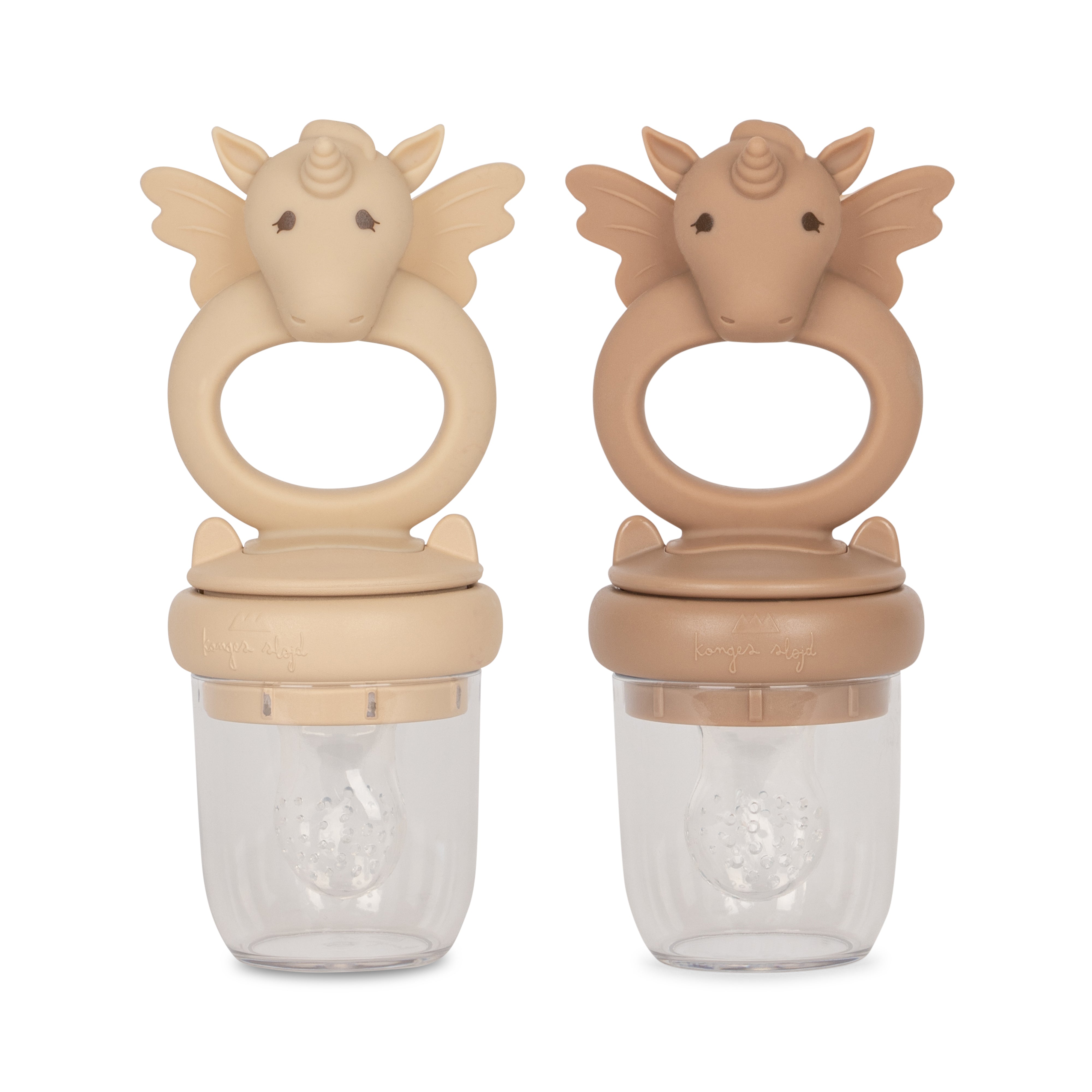 Set 2 Chupetes de alimentación para frutas Unicorn Shell/Blush Konges Sløjd