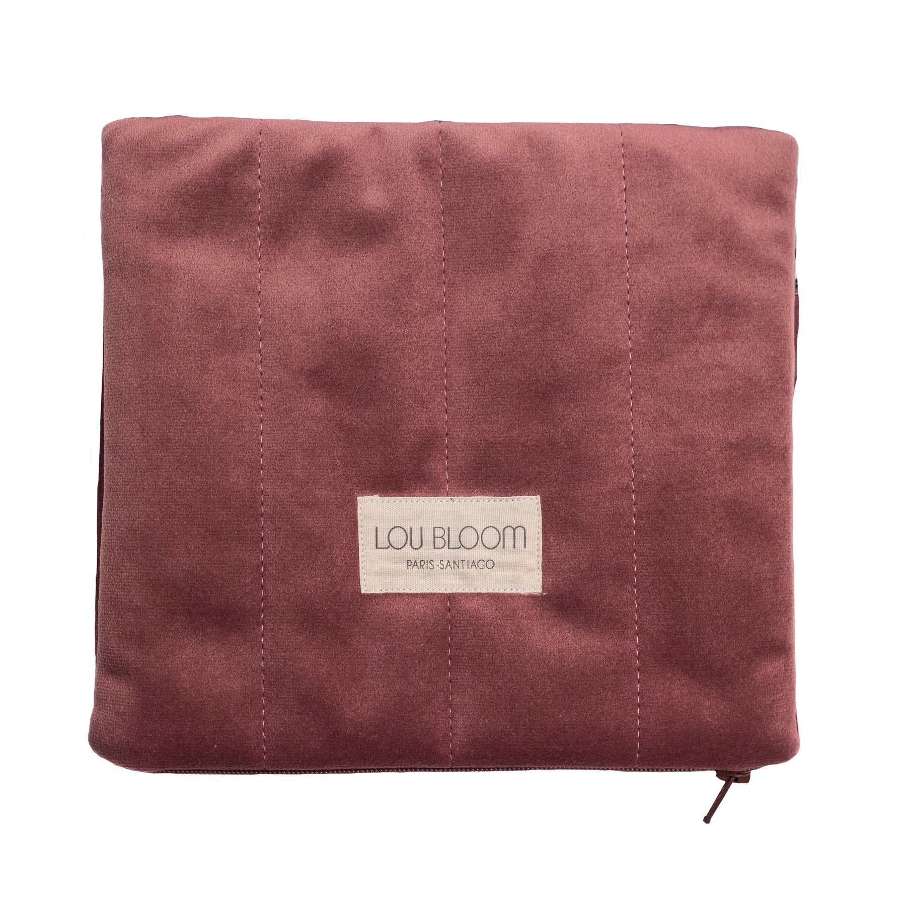 Mudador portátil eco-terciopelo rosa palo Lou Bloom