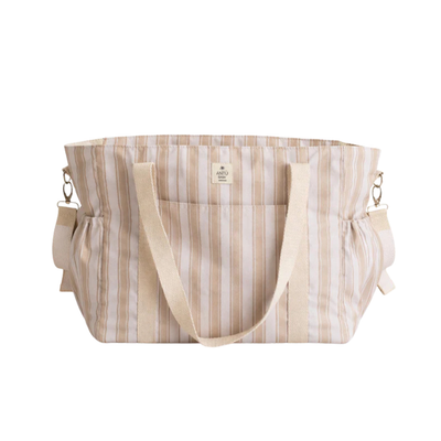 Bolso de Maternidad Rayas Beige Antu Baby