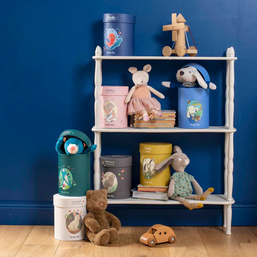 Muñeco peluche Oso Arthur en caja Moulin Roty