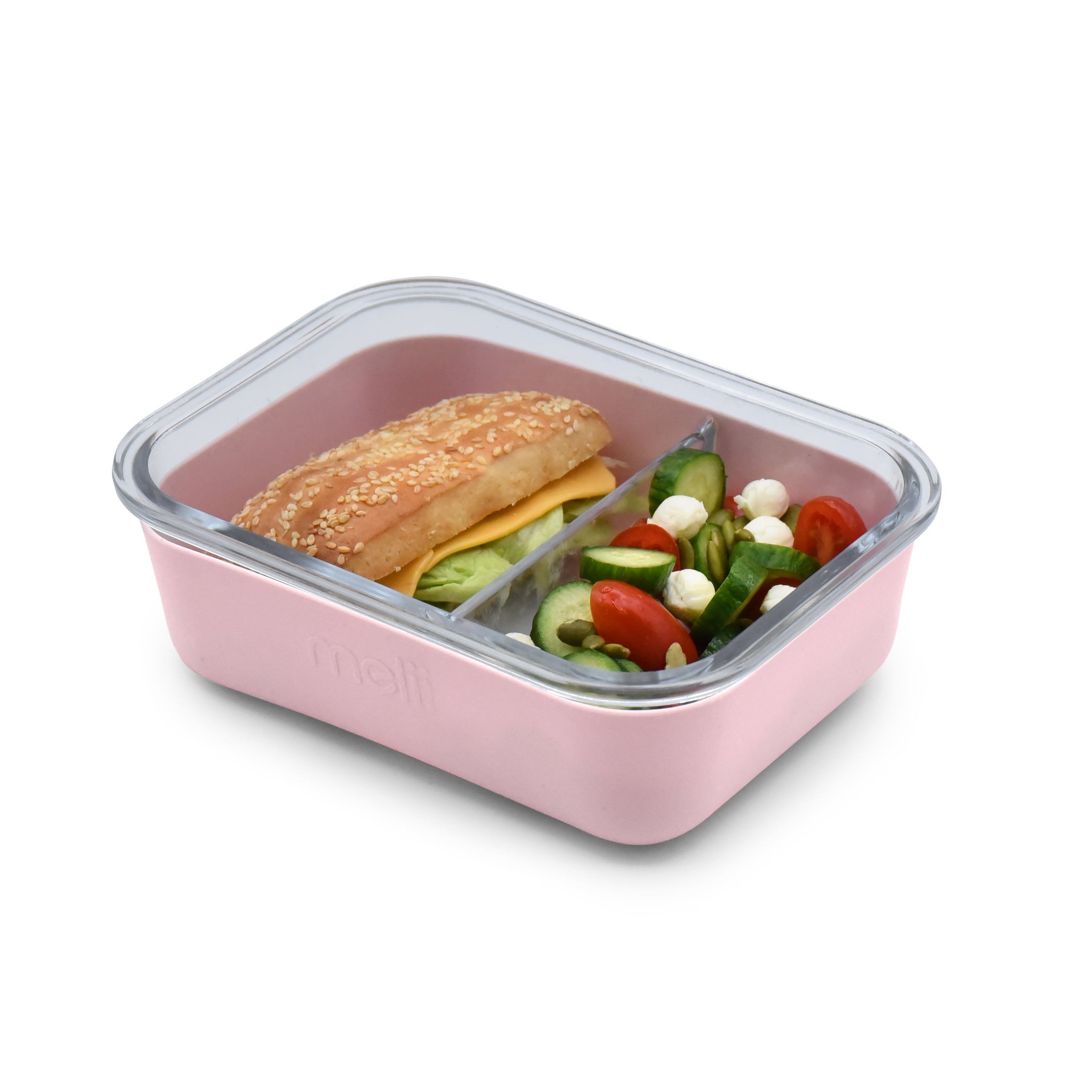 Contenedor de vidrio con tapa 740 ml Rosa Melii