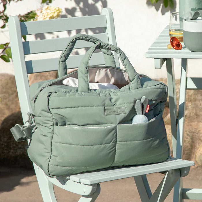 Bolso Maternal acolchado con mudador portatil Verde Done By Deer