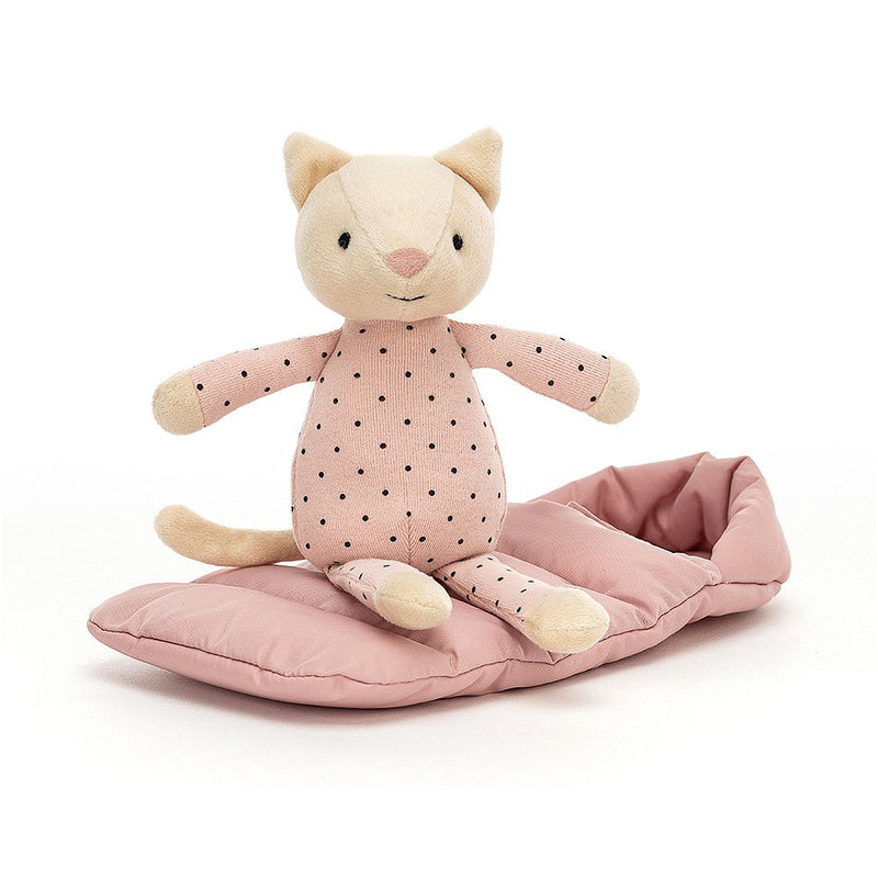 Peluche Jellycat Gato Snuggler con Saco de Dormir