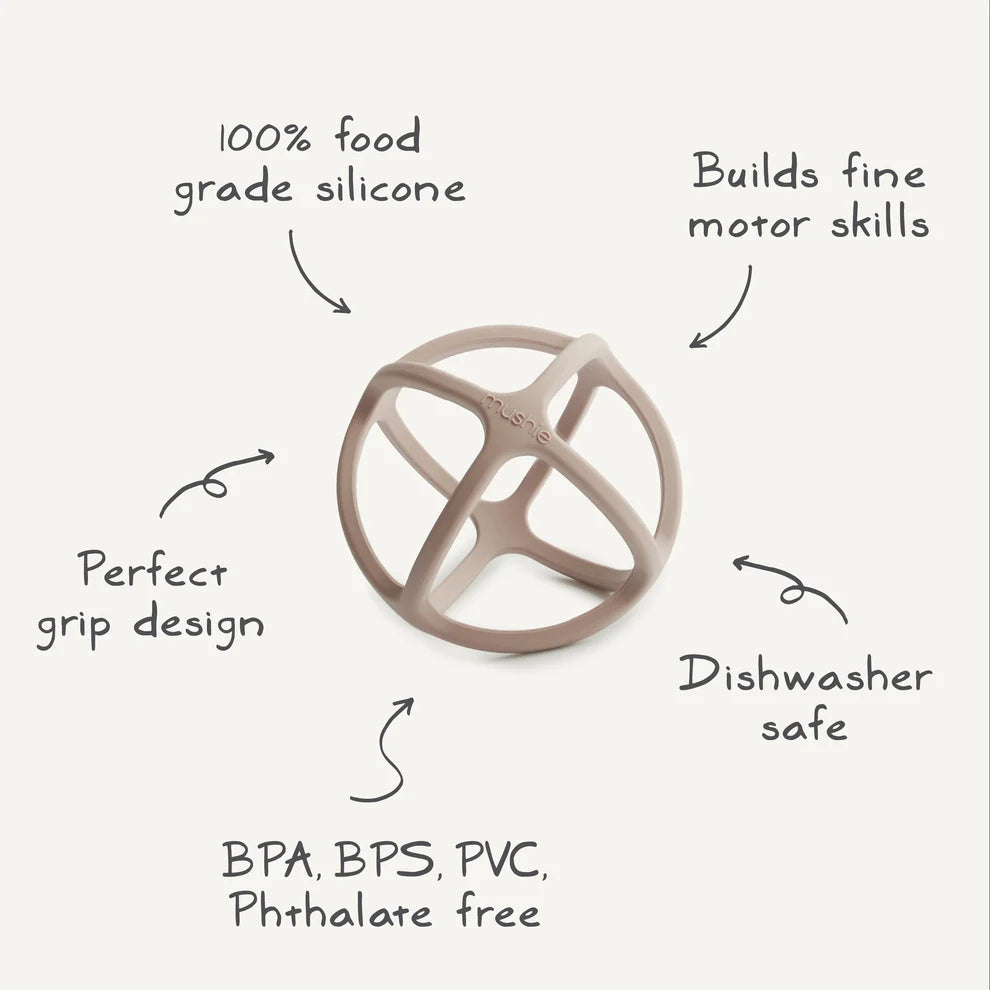Mordedor de circular silicona Dried Thyme Mushie