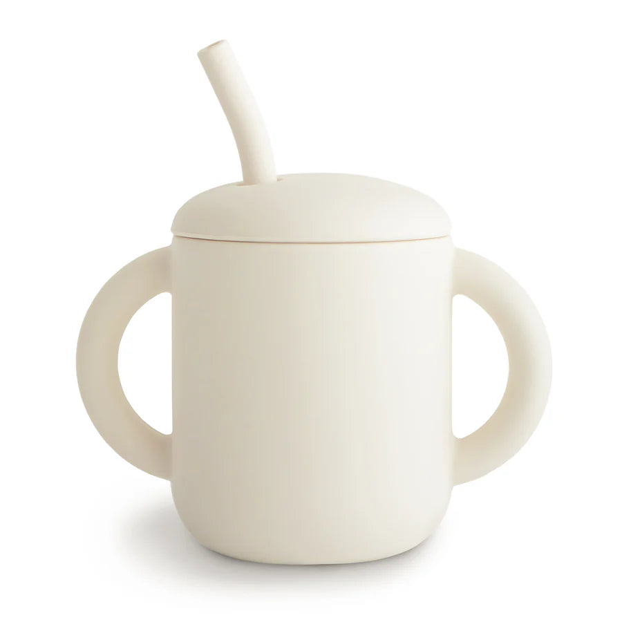 Vaso con Bombilla Ivory Mushie
