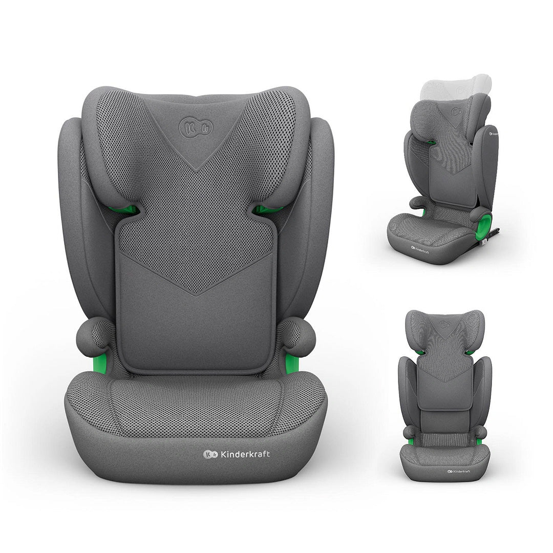 Silla de auto Butaca JUNIOR FIX 2 PLUS i-Size Gris Kinderkraft