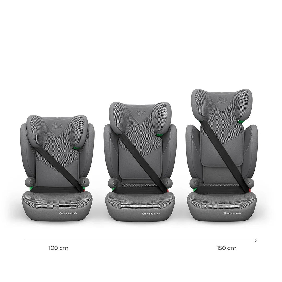 Silla de auto Butaca JUNIOR FIX 2 PLUS i-Size Gris Kinderkraft