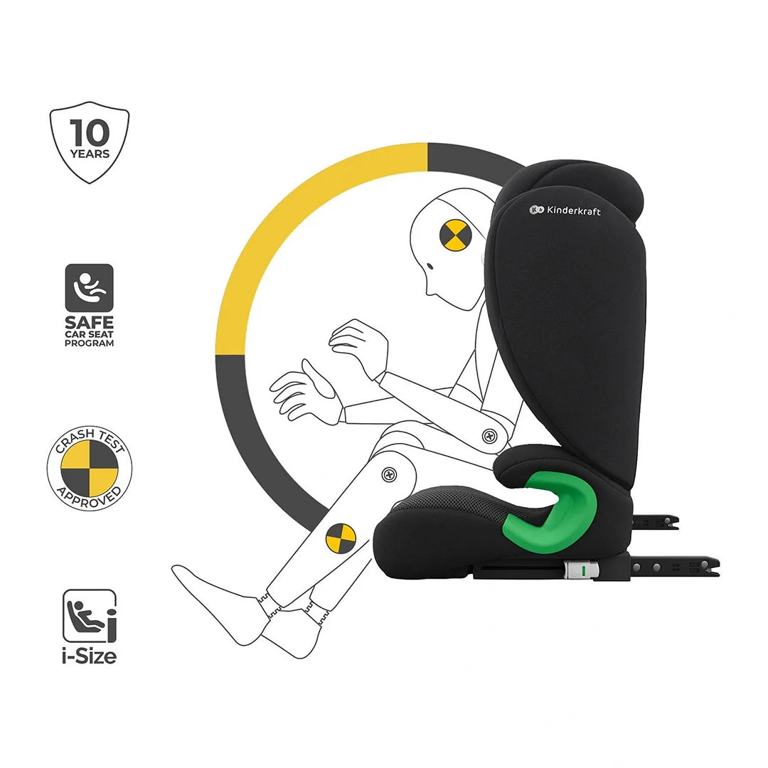 Silla de auto Butaca JUNIOR FIX 2 PLUS i-Size Negro Kinderkraft