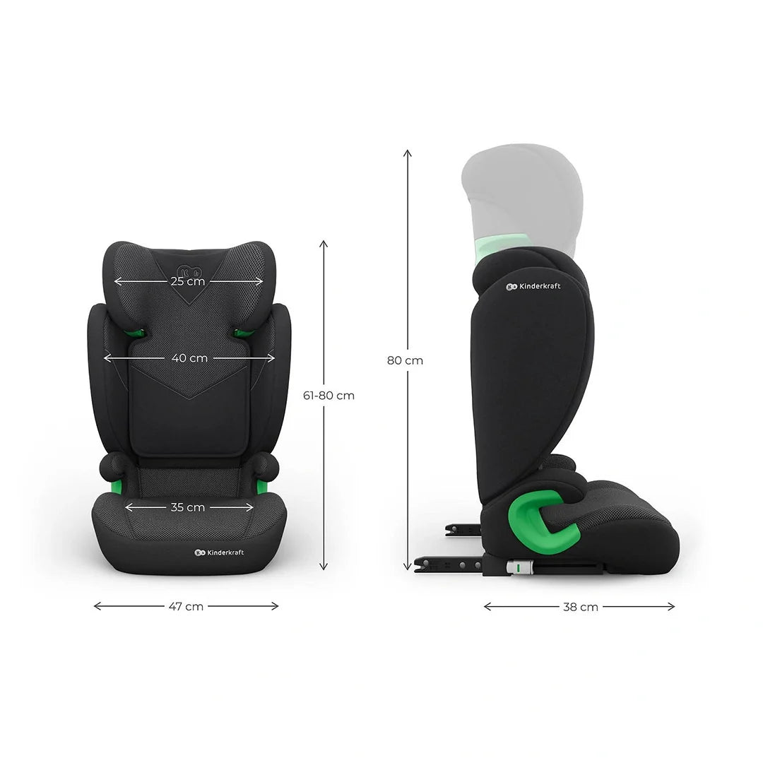Silla de auto Butaca JUNIOR FIX 2 PLUS i-Size Negro Kinderkraft