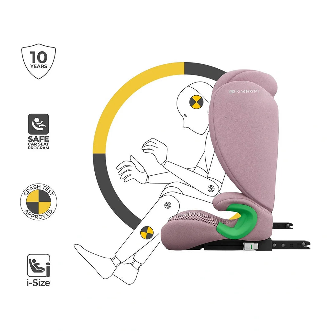 Silla de auto Butaca JUNIOR FIX 2 PLUS i-Size Rosa Kinderkraft