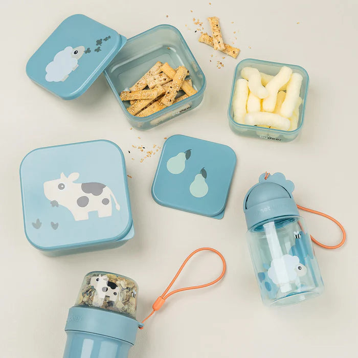 Set de 3 cajas para snack Tiny Farm Azul Done By Deer