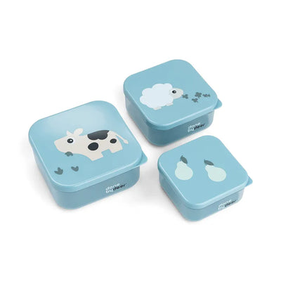 Set de 3 cajas para snack Tiny Farm Azul Done By Deer