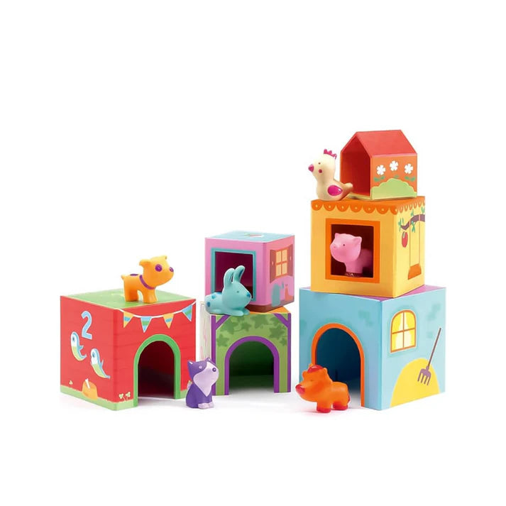 Cubos Apilables Topanifarm Djeco