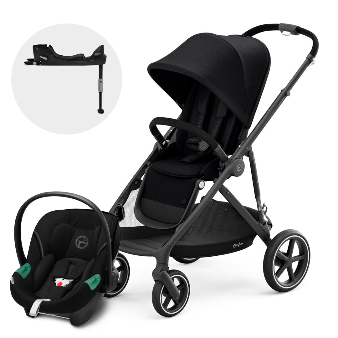 Travel System Gazelle S Black + Aton S2 + Base Cybex