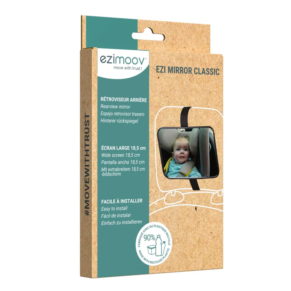 Espejo clásico de bebé para auto Ezimoov