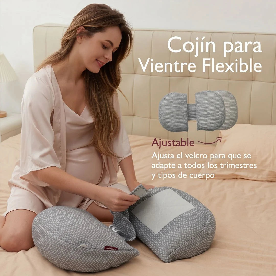 Almohada de embarazo con apoyo lateral Momcozy