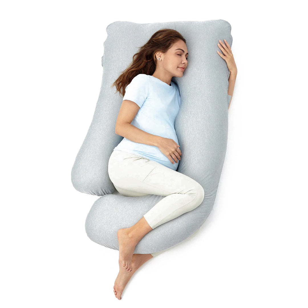 Almohada de embarazo forma de U con tela refrescante Momcozy
