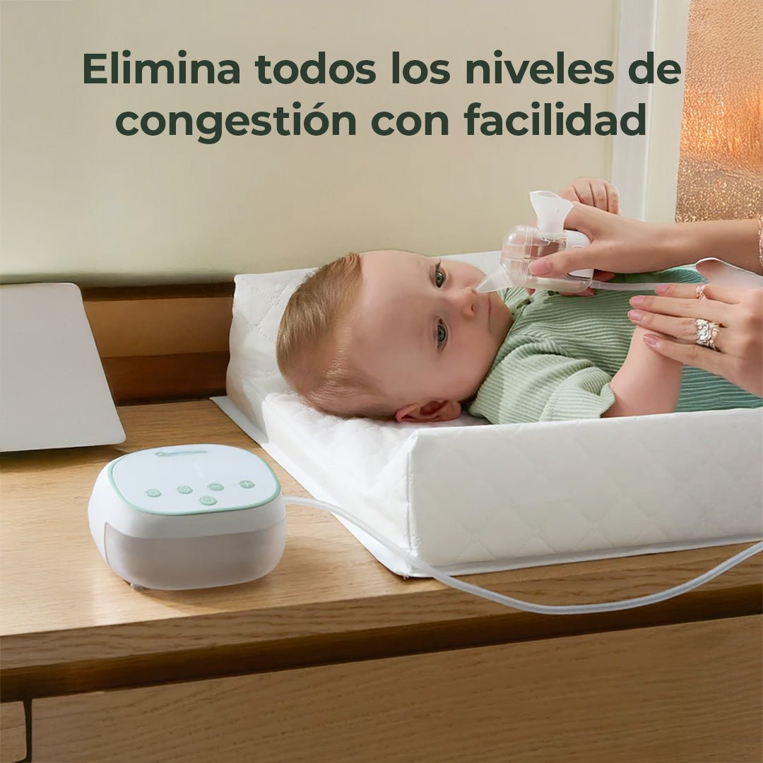 Aspirador Nasal Eléctrico 2 en 1 BreezyClear Pro Grado Hospitalario Momcozy