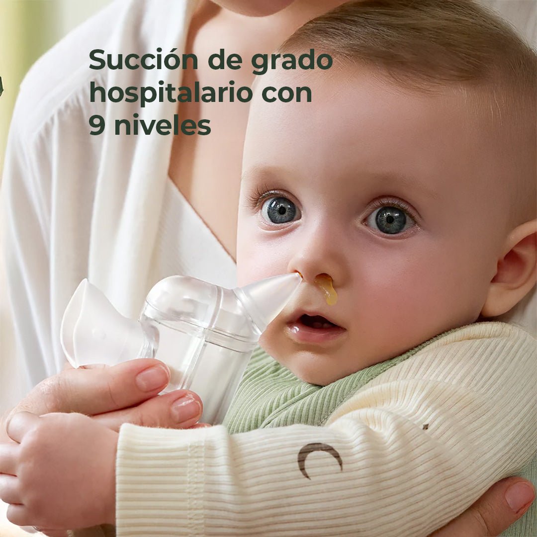 Aspirador Nasal Eléctrico 2 en 1 BreezyClear Pro Grado Hospitalario Momcozy